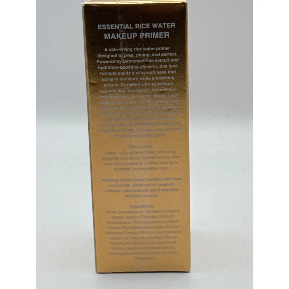 Bisha Essential Rice Water Makeup Primer 50ml Hydrating Luminous Base New Sealed